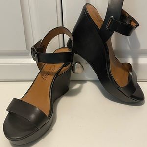 Arturo Chiang black wedged Sandals